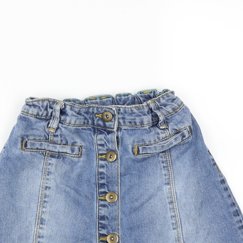 John Lewis Girls Blue  Denim A-Line Skirt Size 9 Years