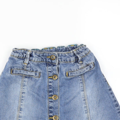 John Lewis Girls Blue  Denim A-Line Skirt Size 9 Years