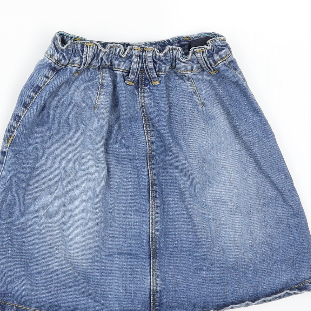John Lewis Girls Blue  Denim A-Line Skirt Size 9 Years