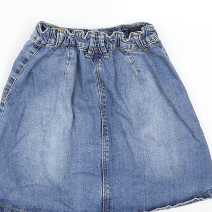 John Lewis Girls Blue  Denim A-Line Skirt Size 9 Years