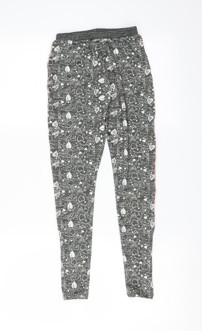 Sainsburys Girls Green   Carrot Trousers Size 11 Years - leggings hearts