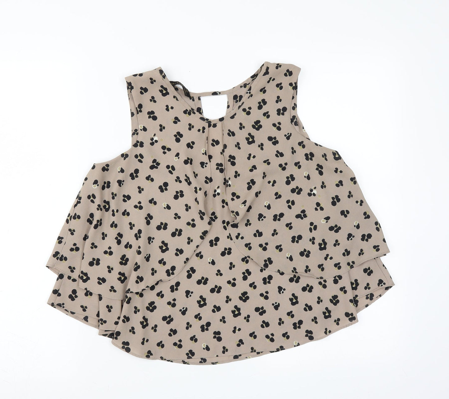 Zara Womens Brown Floral  Basic Blouse Size S