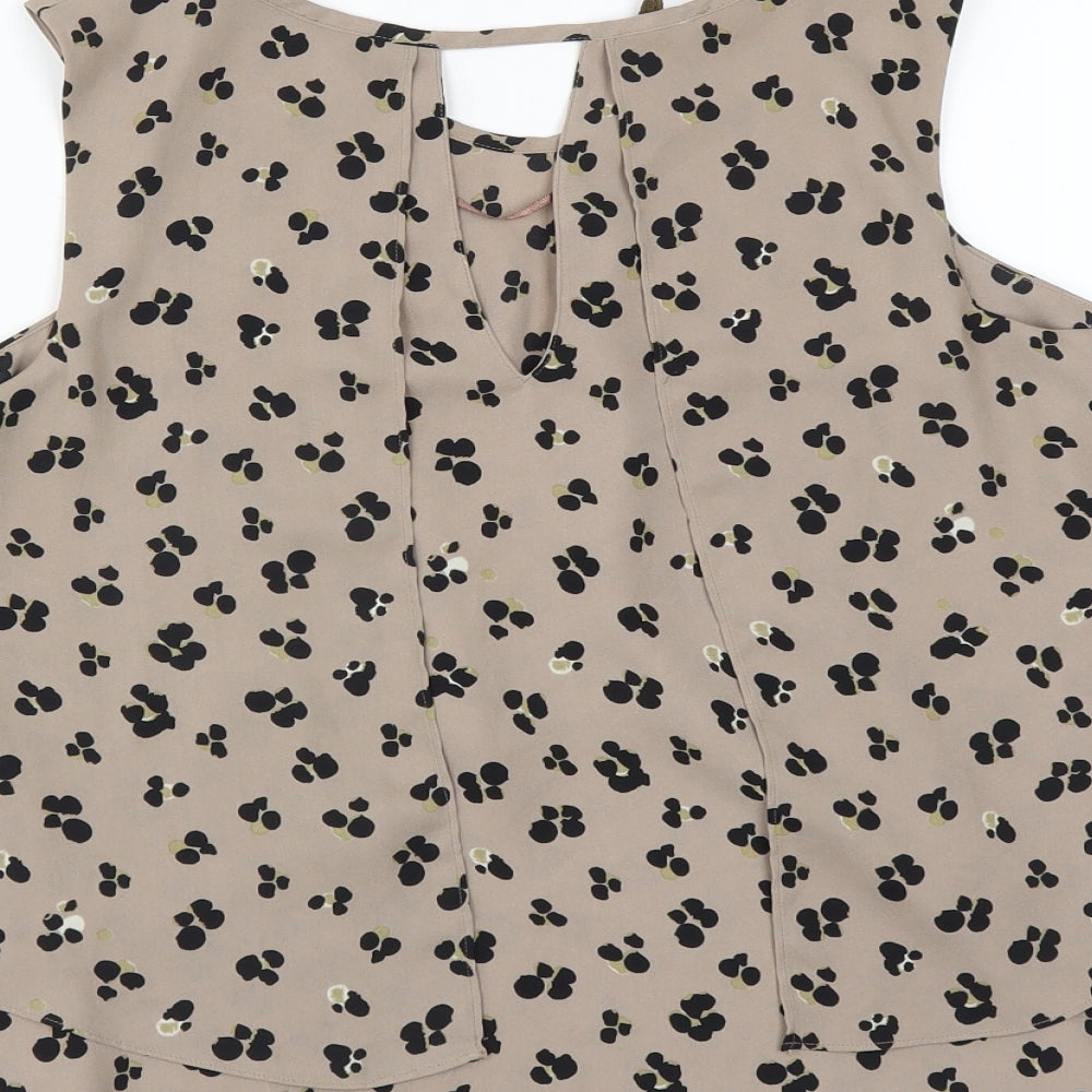 Zara Womens Brown Floral  Basic Blouse Size S