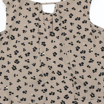 Zara Womens Brown Floral  Basic Blouse Size S