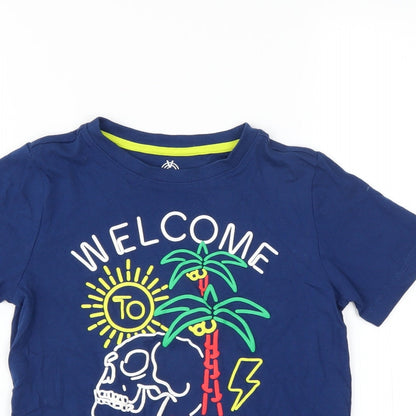 F&F Boys Blue   Basic T-Shirt Size 6-7 Years  - paradise