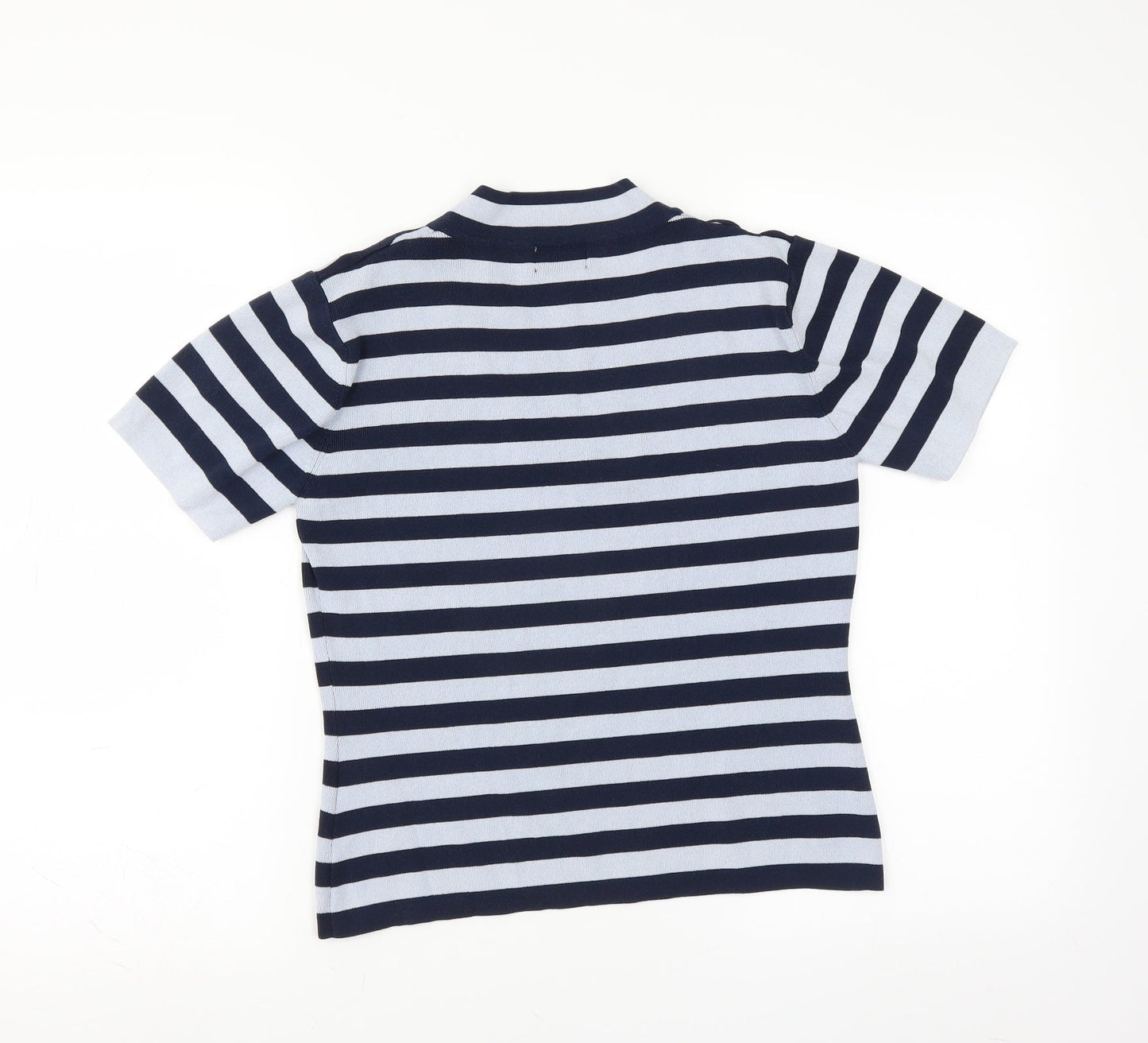Roman Womens Blue Striped  Pullover Jumper Size S