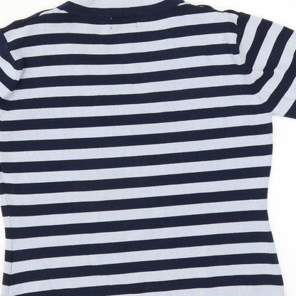 Roman Womens Blue Striped  Pullover Jumper Size S