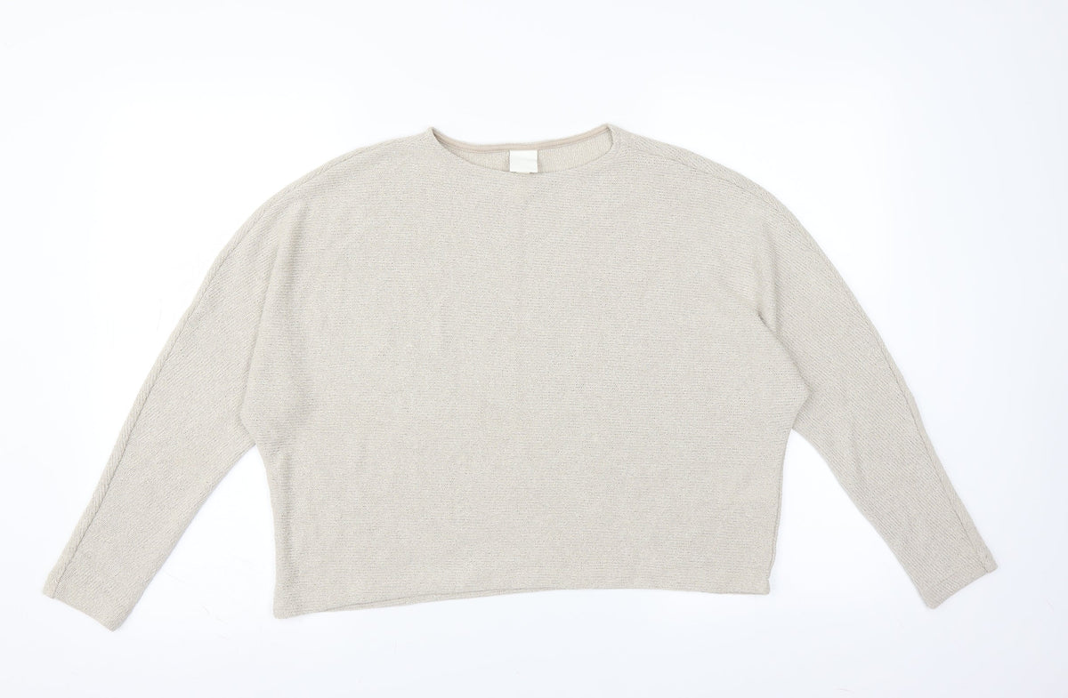 H&M Womens Beige   Pullover Jumper Size S