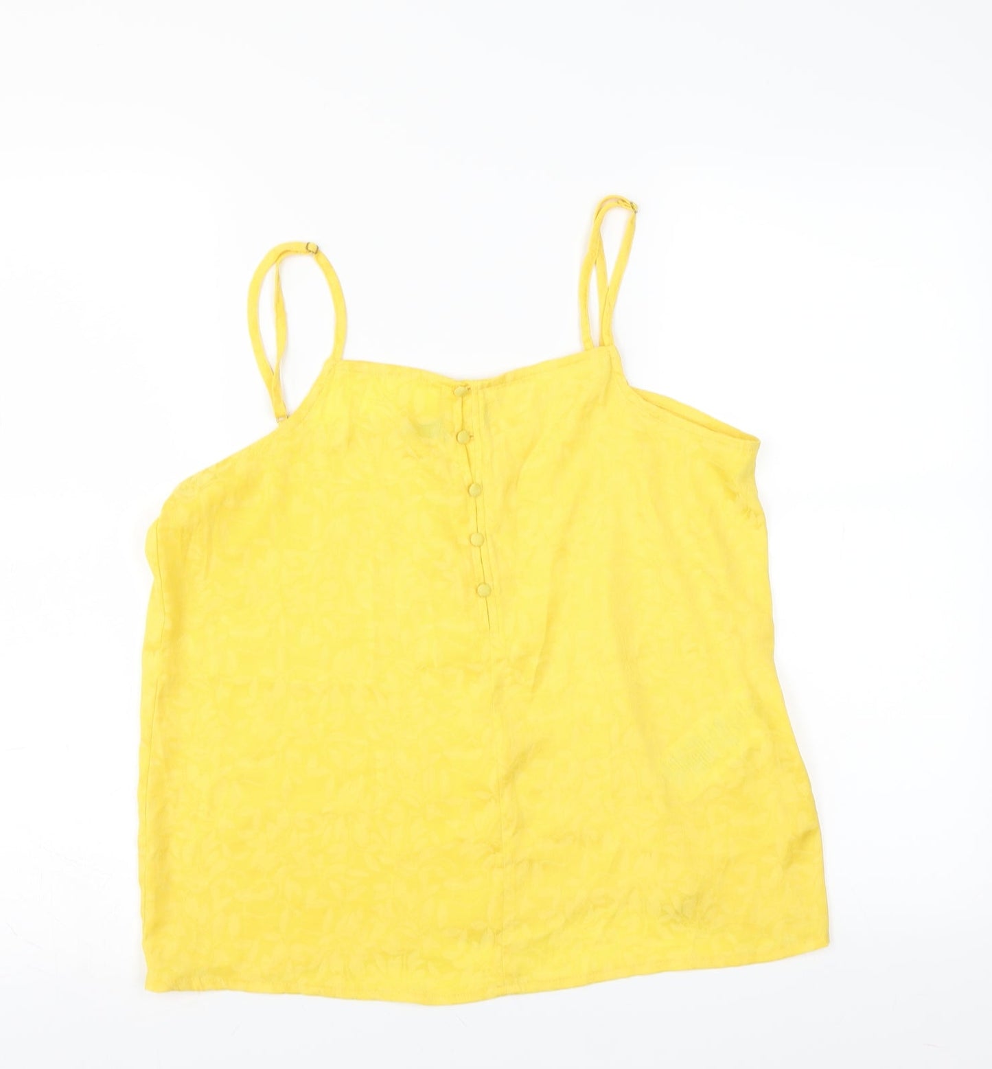 Womens UK Size M VERO MODA Yellow Camisole Blouse
