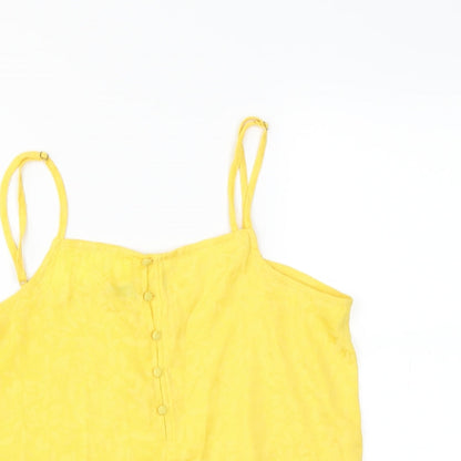 Womens UK Size M VERO MODA Yellow Camisole Blouse