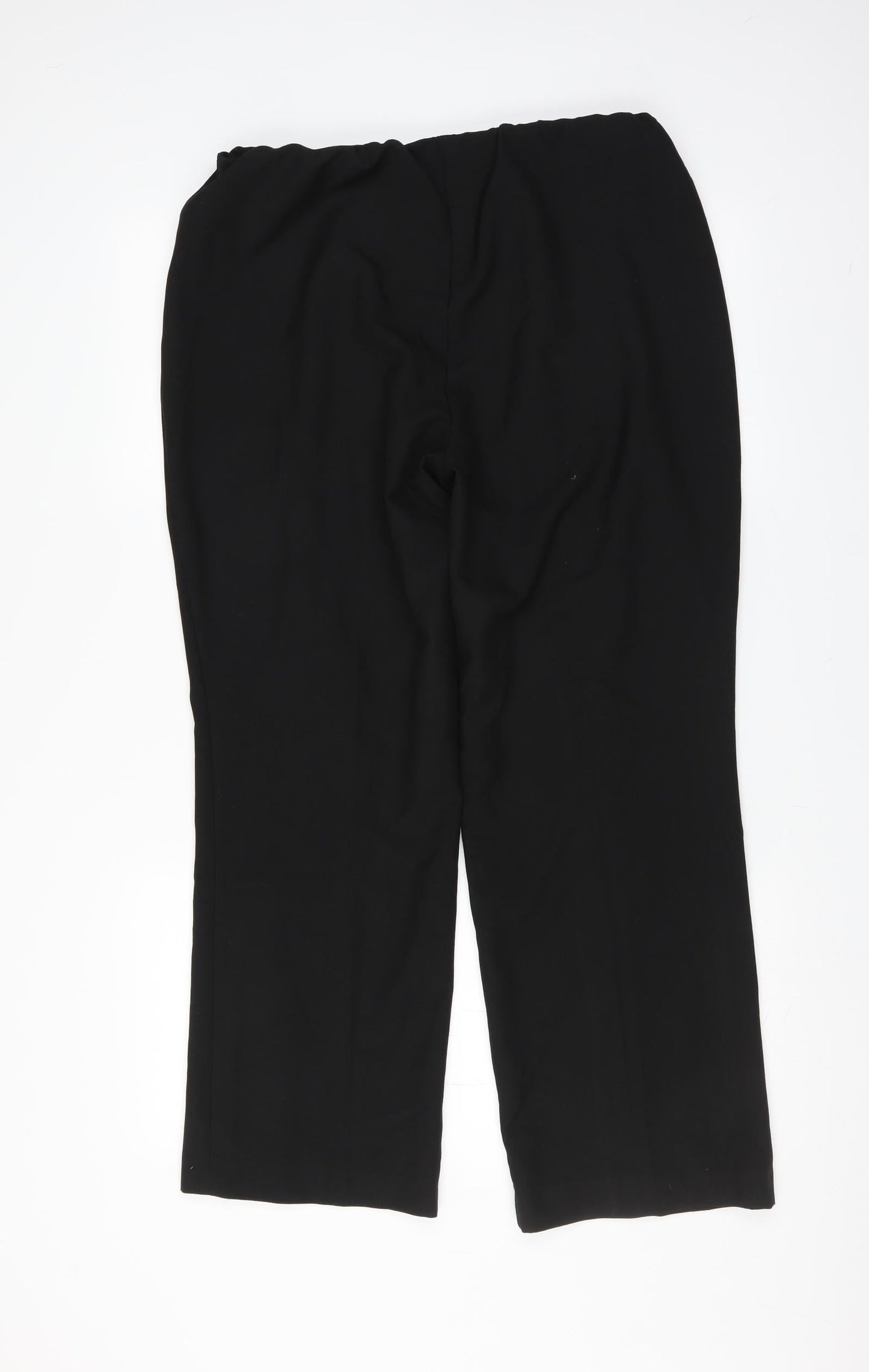 Womens UK Size 14 Preworn Regular Fit  Black Trousers