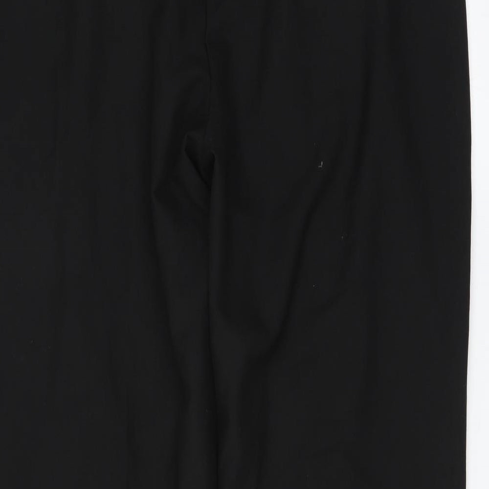 Womens UK Size 14 Preworn Regular Fit  Black Trousers