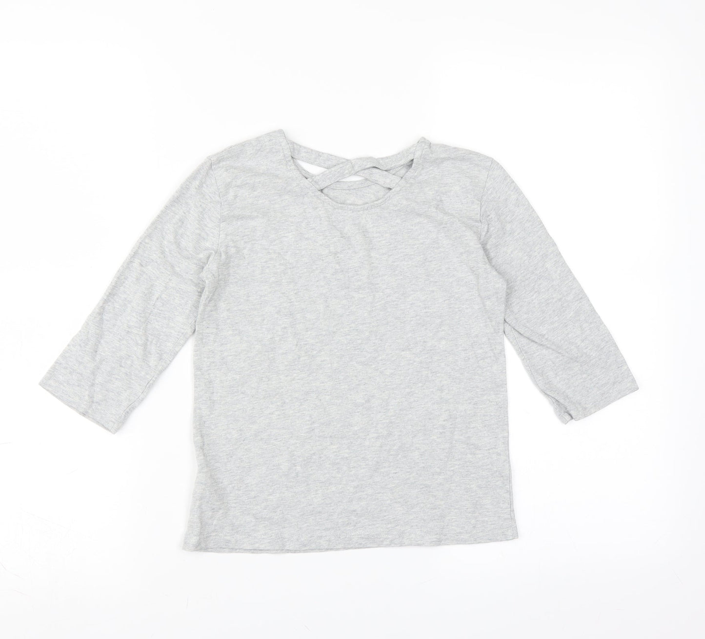 F&F Girls Grey   Basic T-Shirt Size 8-9 Years  - influencer