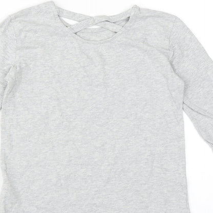 F&F Girls Grey   Basic T-Shirt Size 8-9 Years  - influencer