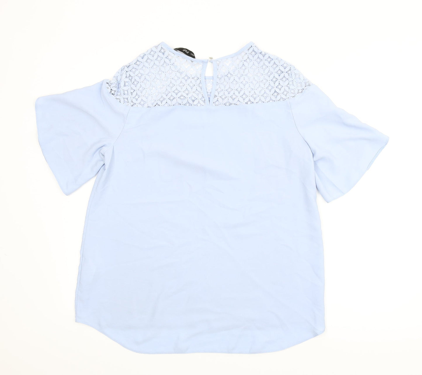 F&F Womens Blue Floral  Basic Blouse Size 12