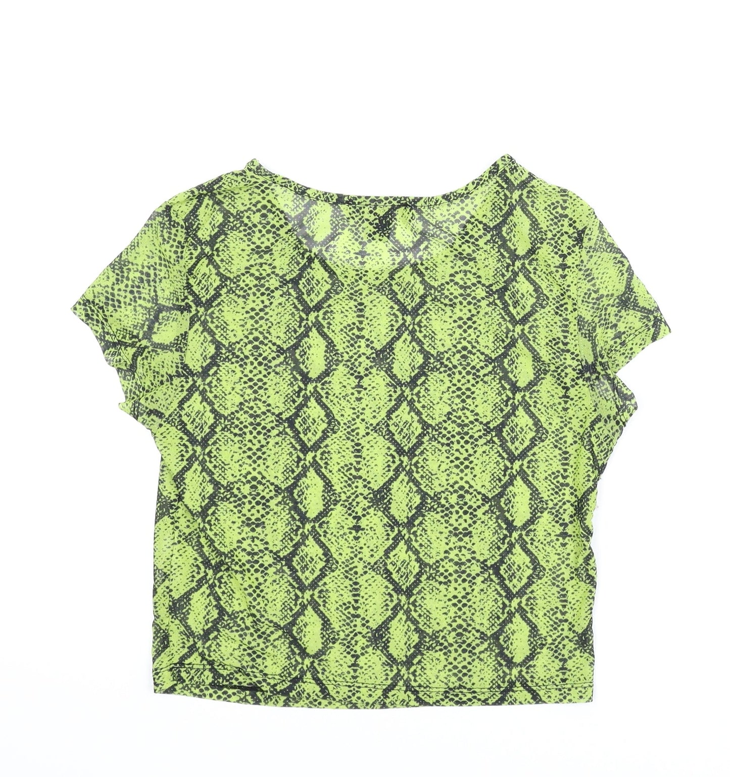 Primark Womens Green Animal Print  Basic Blouse Size 2XS  - Snake