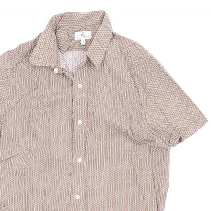 NEXT Mens Red Argyle/Diamond   Button-Up Size M