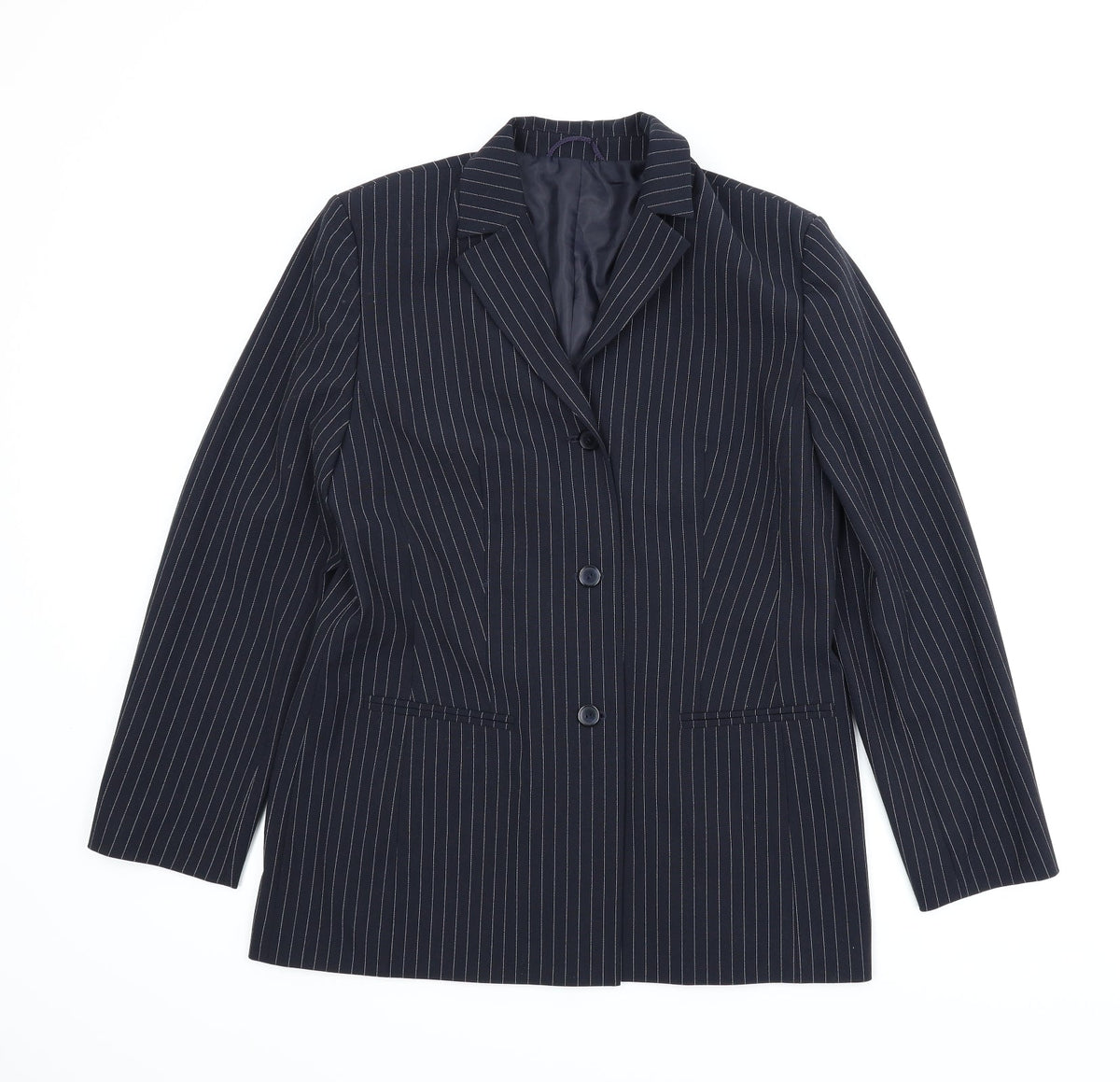 Steilmann Womens Blue Striped  Jacket Suit Jacket Size 38
