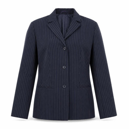 Steilmann Womens Blue Striped  Jacket Suit Jacket Size 38