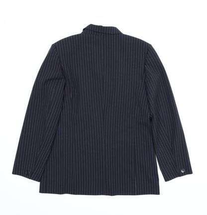 Steilmann Womens Blue Striped  Jacket Suit Jacket Size 38