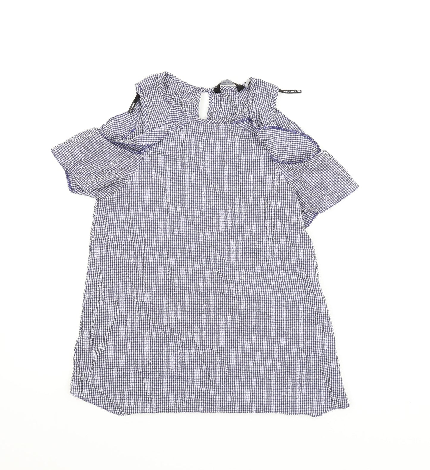 Womens UK Size 8 Dorothy Perkins Blue Basic Blouse