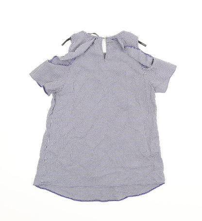 Womens UK Size 8 Dorothy Perkins Blue Basic Blouse