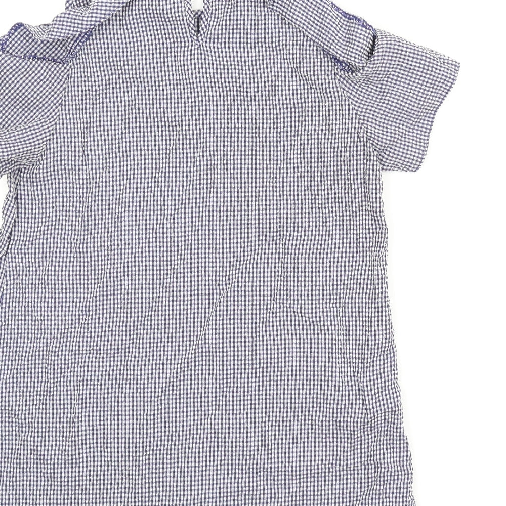 Womens UK Size 8 Dorothy Perkins Blue Basic Blouse
