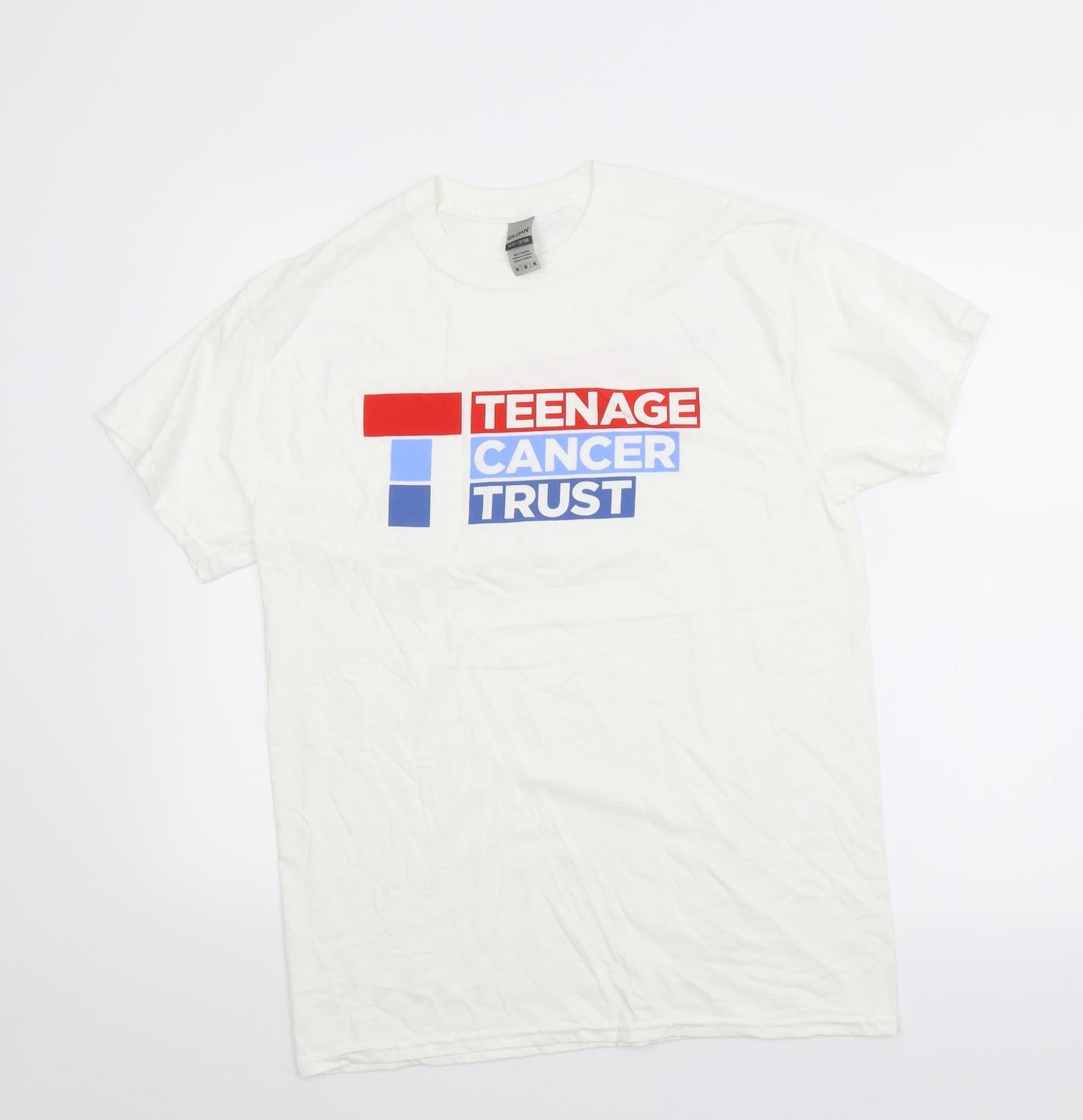 Mens UK Size M Gildan White  T-Shirt