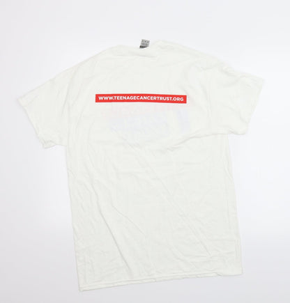 Mens UK Size M Gildan White  T-Shirt