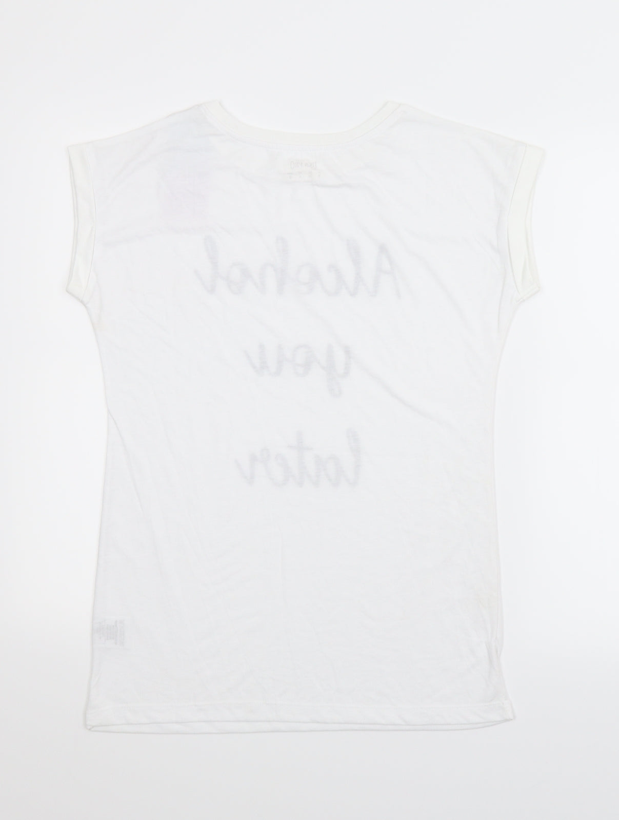 Womens UK Size 8 USA Pro White Basic T-Shirt