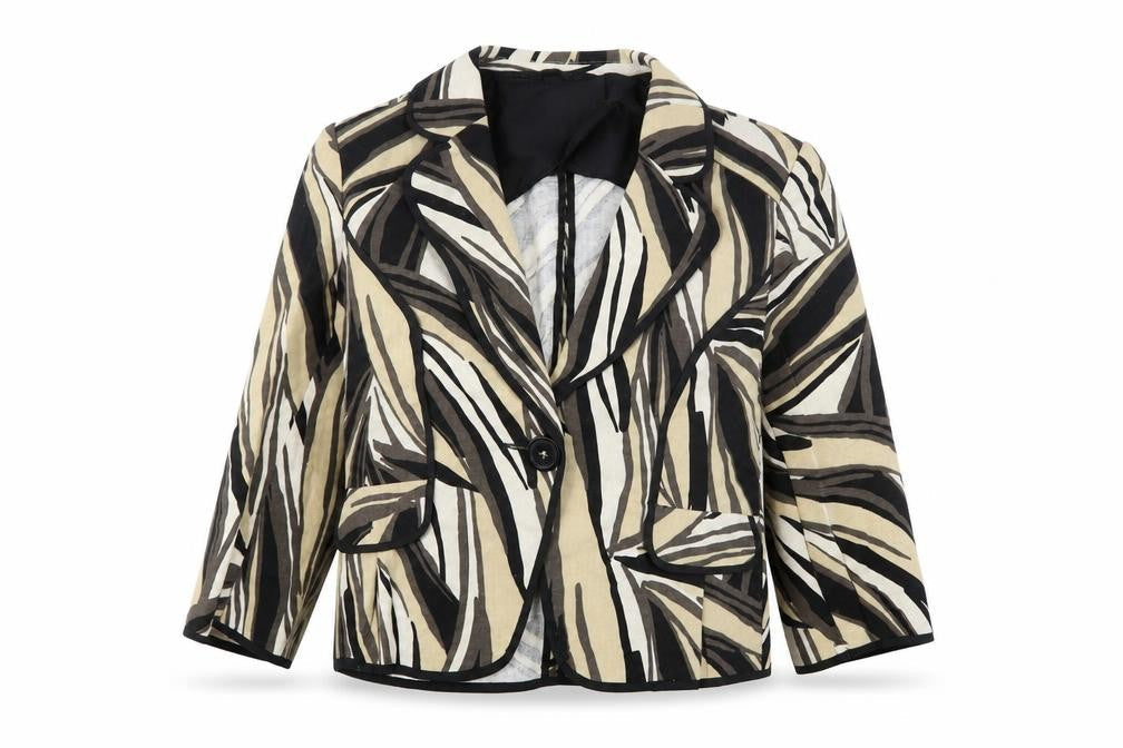 Marks and Spencer Womens Black Geometric  Jacket  Size 14