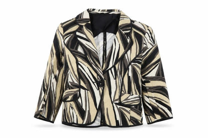 Marks and Spencer Womens Black Geometric  Jacket  Size 14