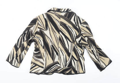 Marks and Spencer Womens Black Geometric  Jacket  Size 14