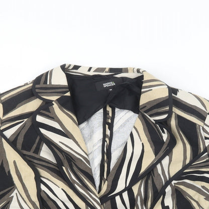Marks and Spencer Womens Black Geometric  Jacket  Size 14
