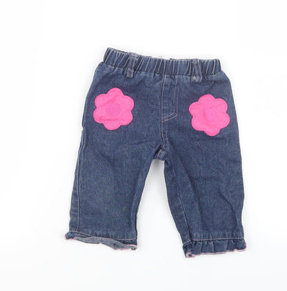 Rockabye Baby Girls Blue  Denim Capri Jeans Size 6-9 Months