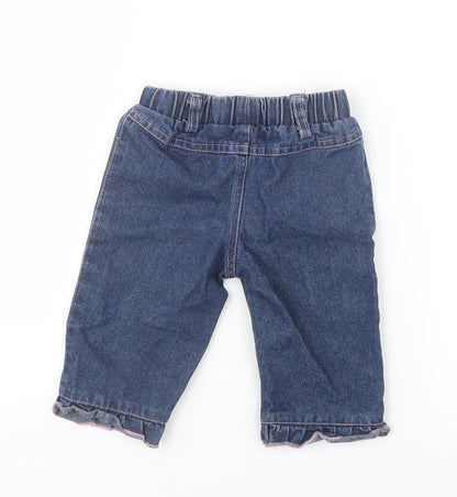 Rockabye Baby Girls Blue  Denim Capri Jeans Size 6-9 Months