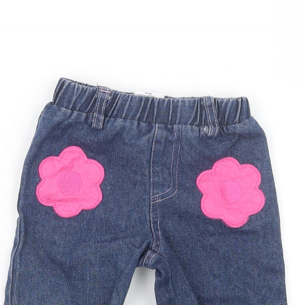 Rockabye Baby Girls Blue  Denim Capri Jeans Size 6-9 Months