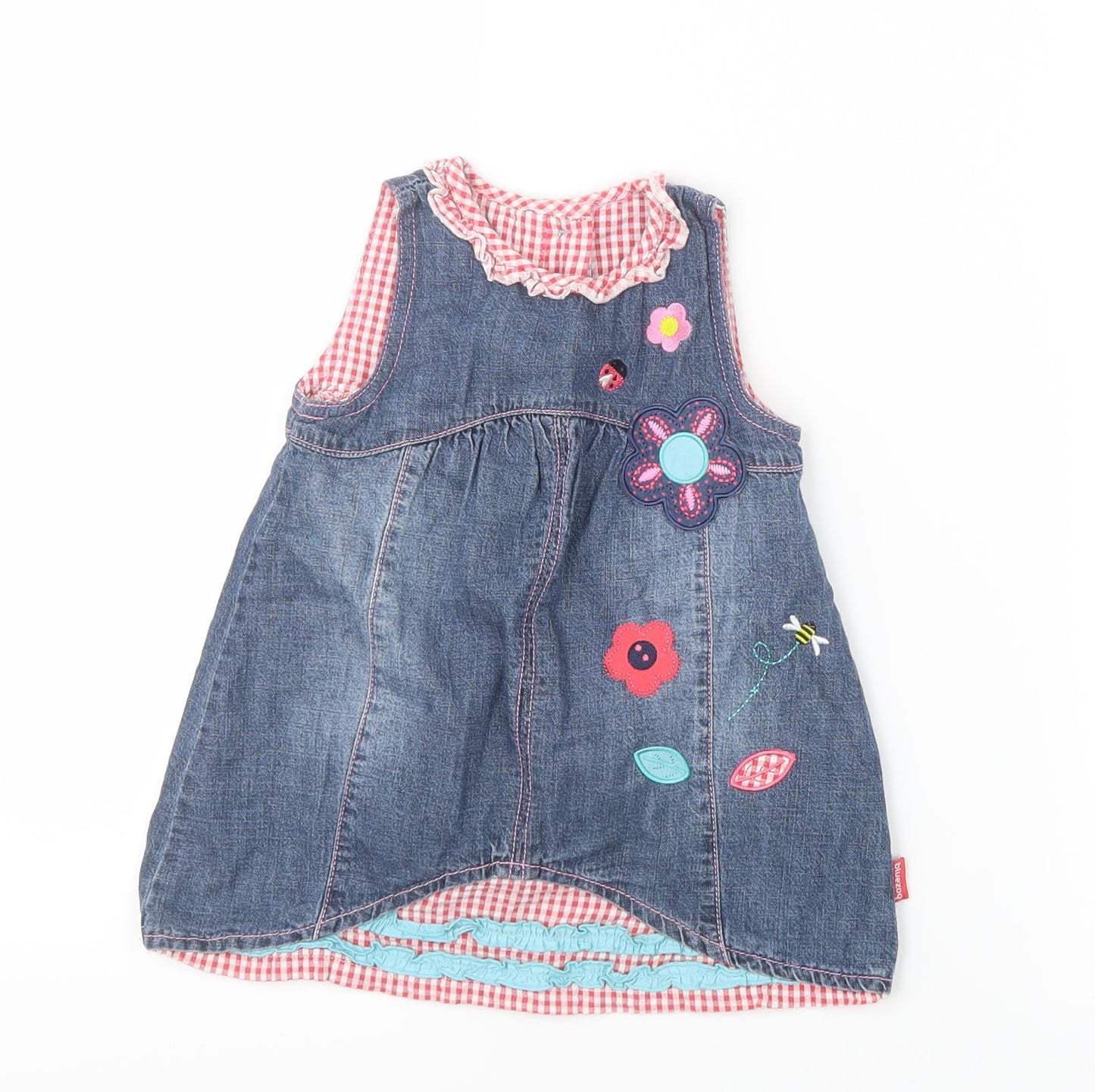 Debenhams Girls Blue  Denim Shirt Dress  Size 9-12 Months