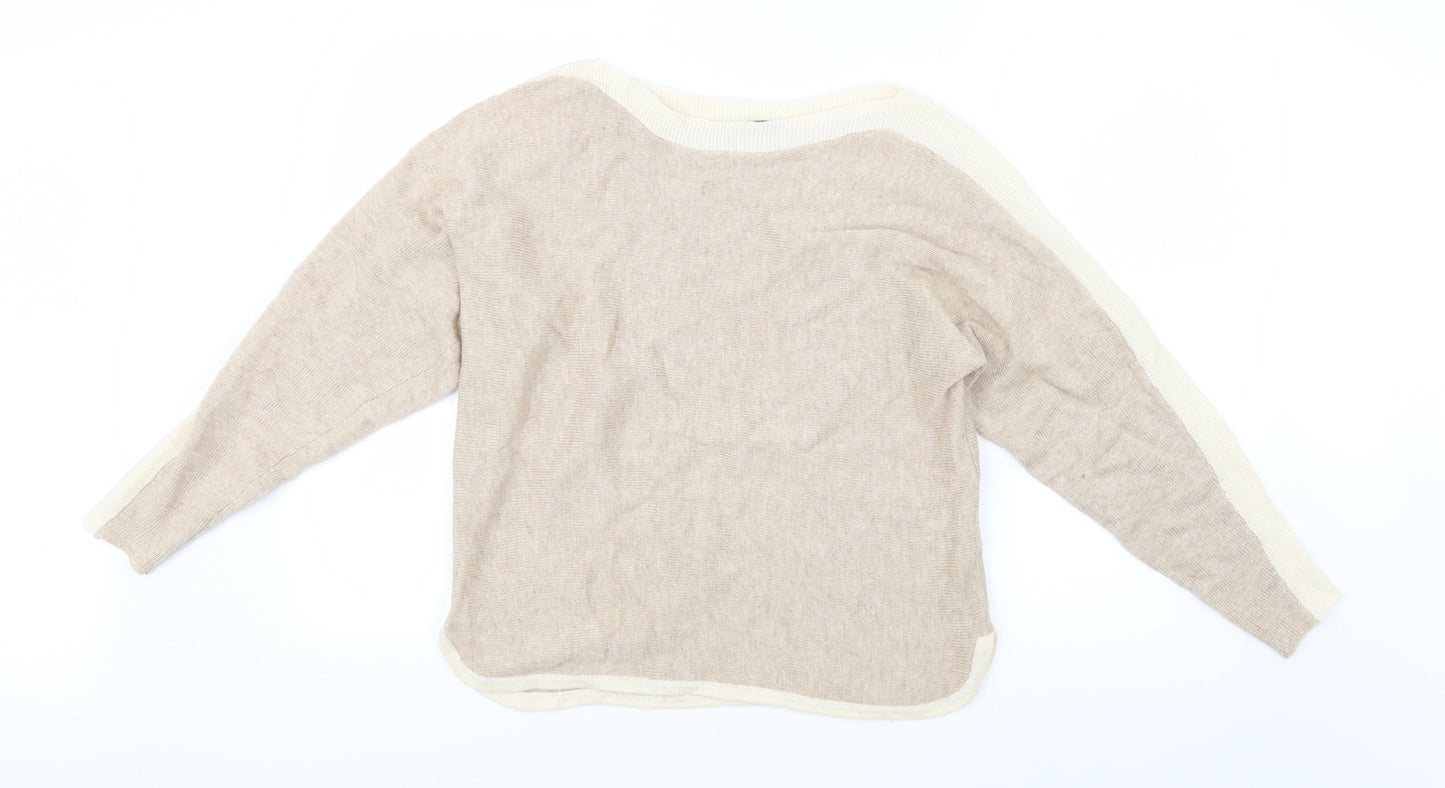 Oasis Womens Beige  Knit Pullover Jumper Size M