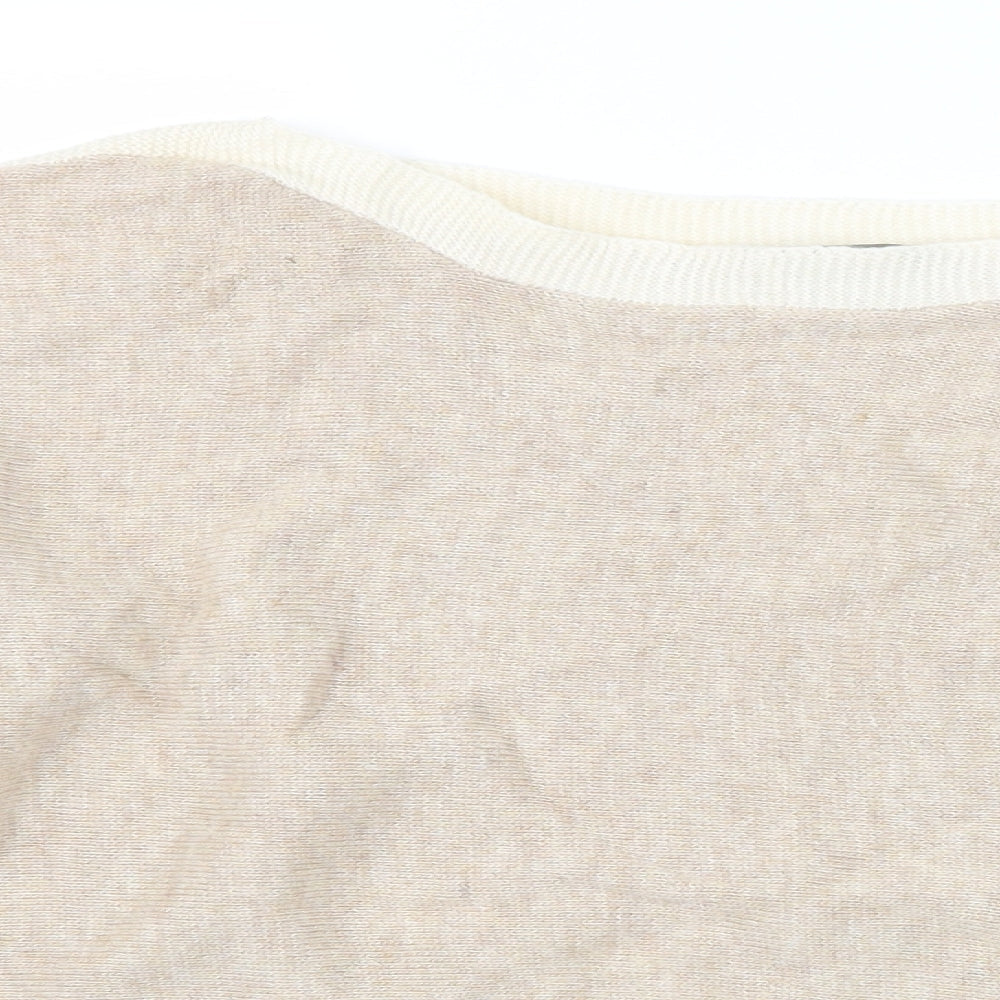 Oasis Womens Beige  Knit Pullover Jumper Size M