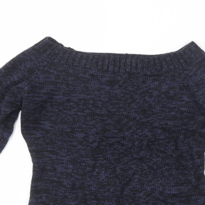 INSIDE Womens Blue  Knit Pullover Jumper Size S
