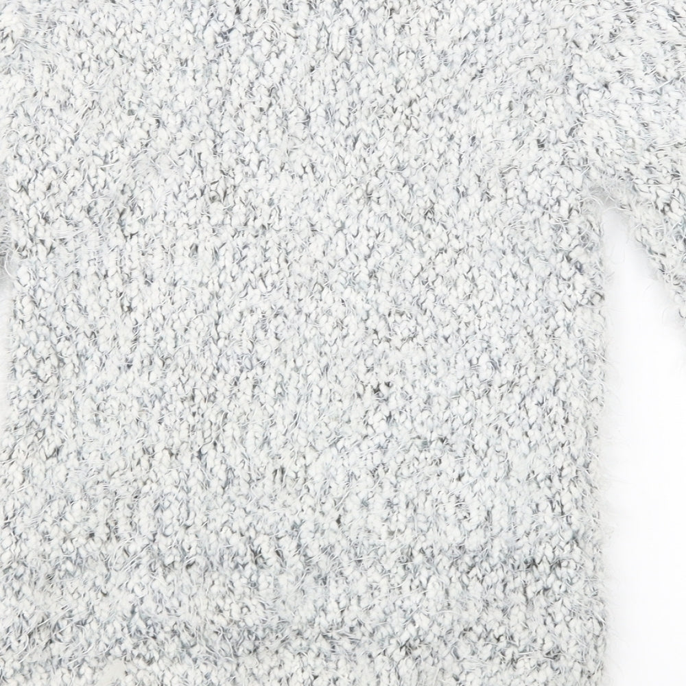 Young Dimension Girls White  Knit Pullover Jumper Size 9-10 Years