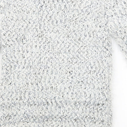 Young Dimension Girls White  Knit Pullover Jumper Size 9-10 Years