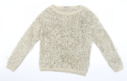 Carmen Womens Gold  Knit Pullover Jumper Size XL
