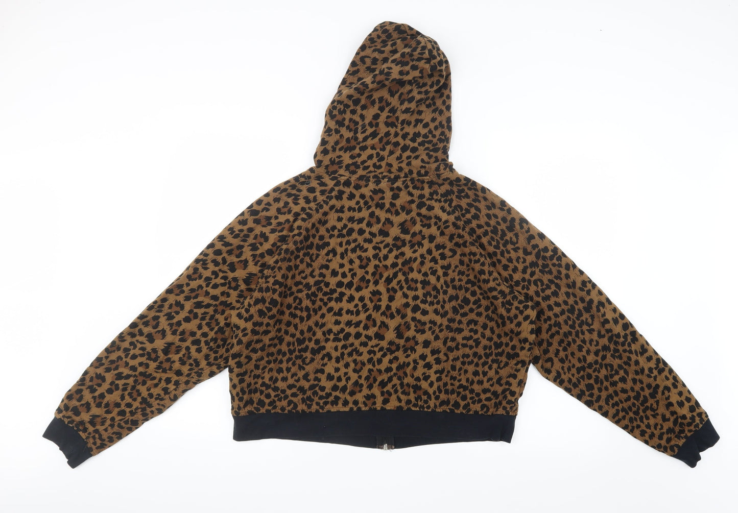 Newport News Womens Brown Animal Print  Jacket  Size L