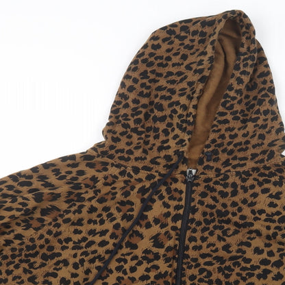 Newport News Womens Brown Animal Print  Jacket  Size L