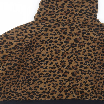 Newport News Womens Brown Animal Print  Jacket  Size L