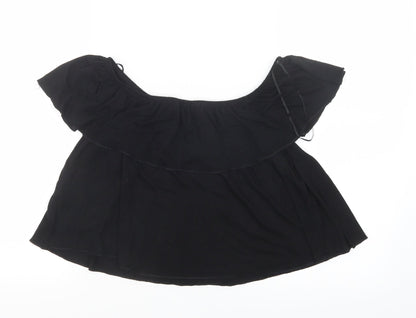 Topshop Womens Black   Basic T-Shirt Size 10