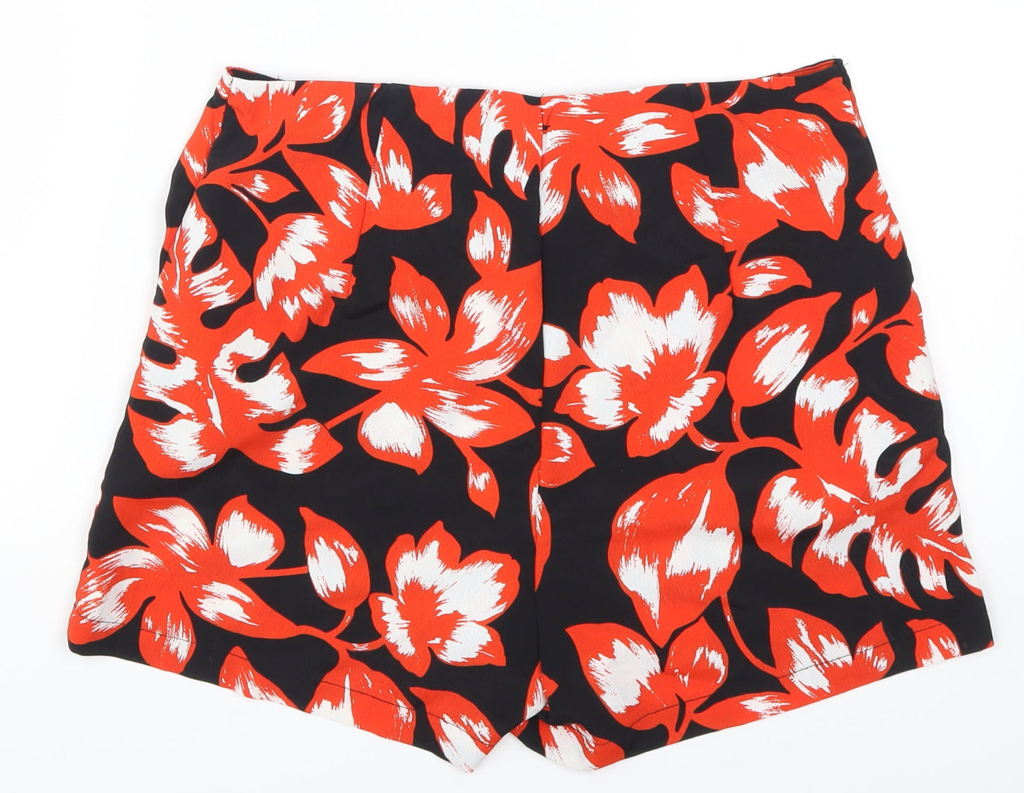 QED London Womens Orange Floral  Sailor Shorts Size 8