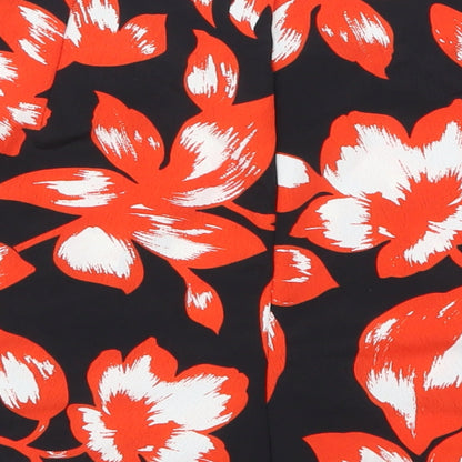QED London Womens Orange Floral  Sailor Shorts Size 8